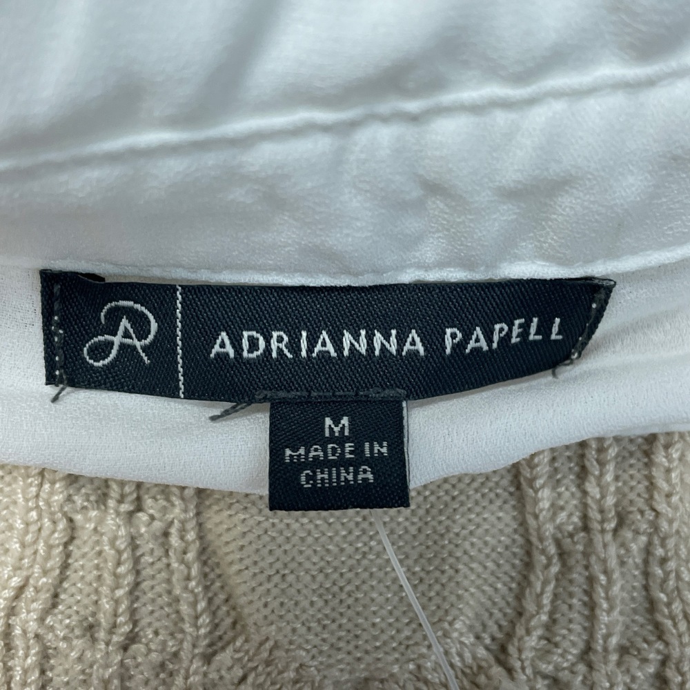 Adrianna Papell Women's M Vest Cream Viscose Blend H0123 - Picture 7 of 9